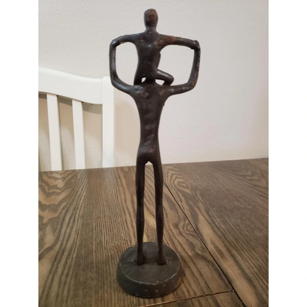 Danya B Proud Father with Child Metal Sculpture